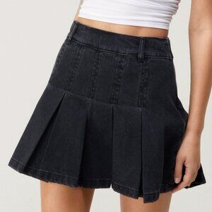 NWT Nasty Gal The Denim Pleated Mini Skirt
